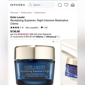 Next to Brand New Estee lauder revitalizing supreme plus night cream